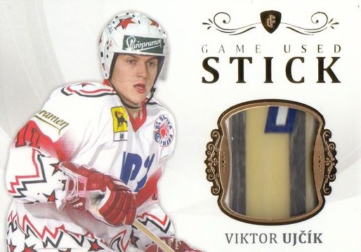 stick karta VIKTOR UJČÍK 22-23 Records ELH Game Used Stick Gold /20